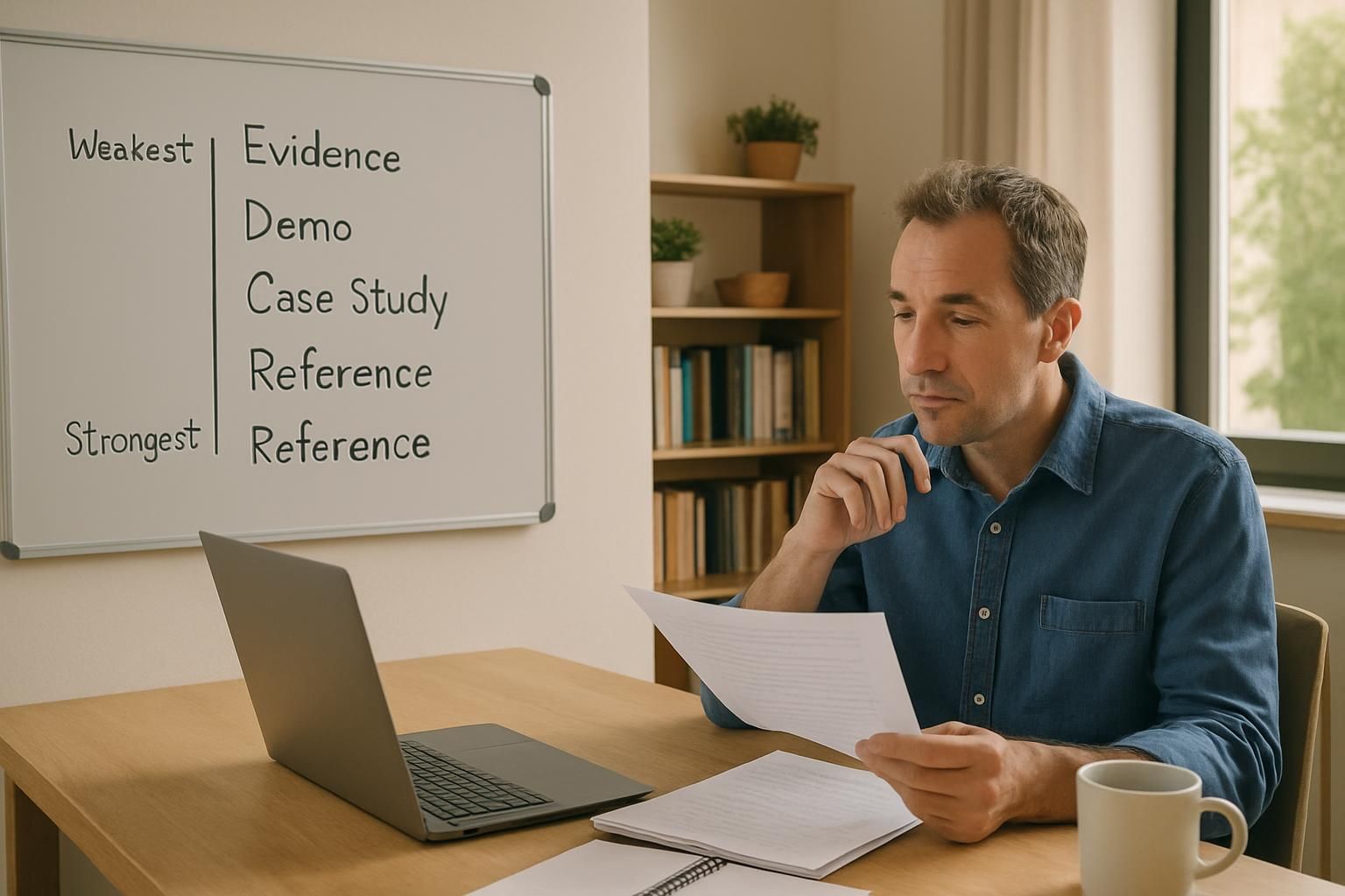 Illustration of a shield with a check mark, standing for evidence a buyer can verify